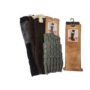 Boot Toppers – Pack of 3 | Knit Cuff Socks Size 9–11